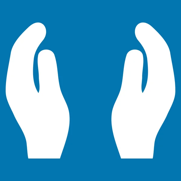 Φροντίδα χεριών επίπεδη διάνυσμα σύμβολο — Διανυσματικό Αρχείο