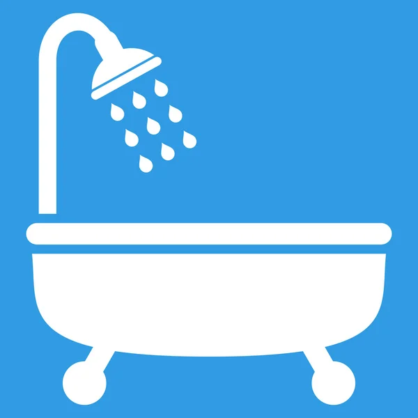 Shower Bath Flat Vector Symbol — Stockvector