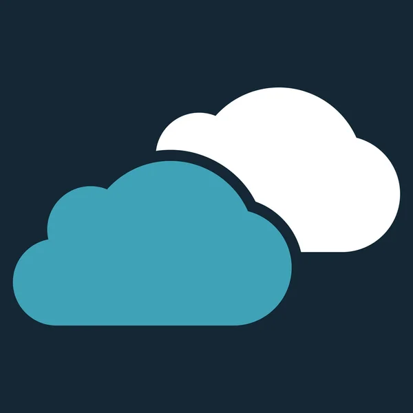 Symbole vectoriel plat des nuages — Image vectorielle