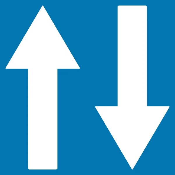 Setas de aleta verticais Símbolo vetorial plano — Vetor de Stock
