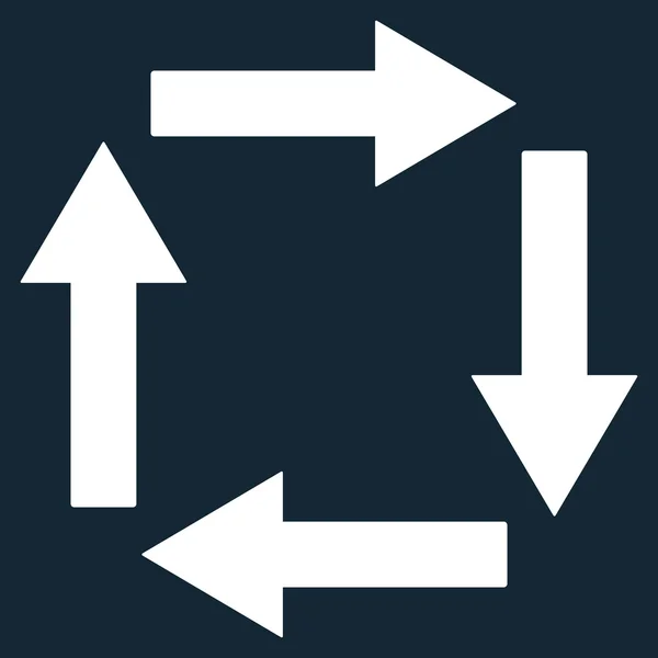 Setas de circulação Símbolo vetorial plano — Vetor de Stock