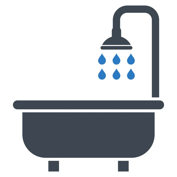 Symbole de vecteur plat de bain de douche — Image vectorielle