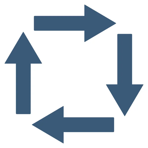 Frecce di circolazione Simbolo vettoriale piatto — Vettoriale Stock