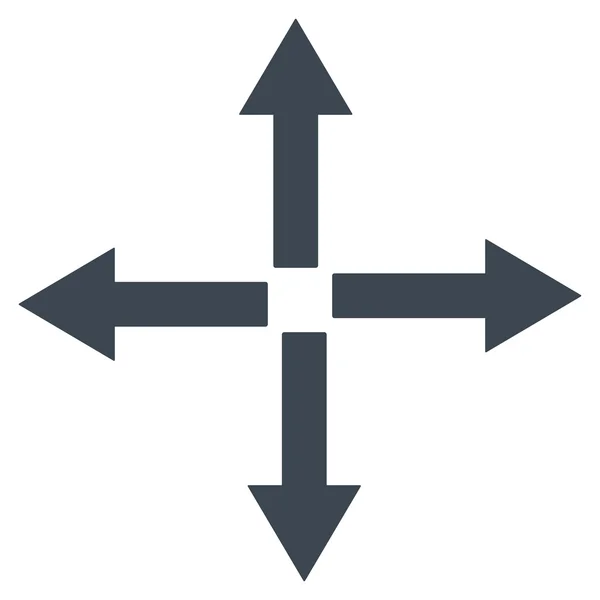 Pfeile flachen Vektor Symbol erweitern — Stockvektor