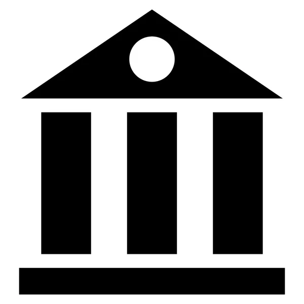 Bank Building Flat Vector Symbol — Stockový vektor