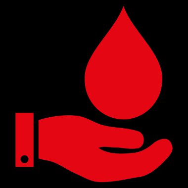 Su hizmet düz vektör simgesi