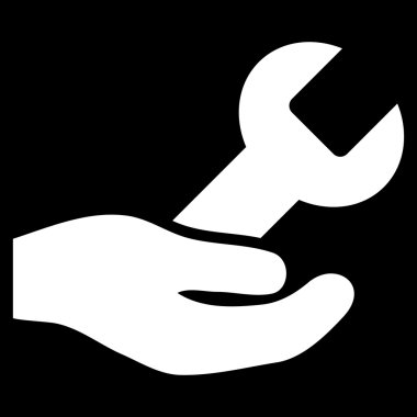 servis düz vektör sembolünü onar