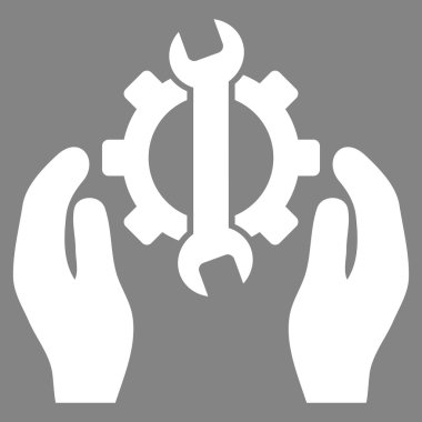 servis düz vektör sembolünü onar