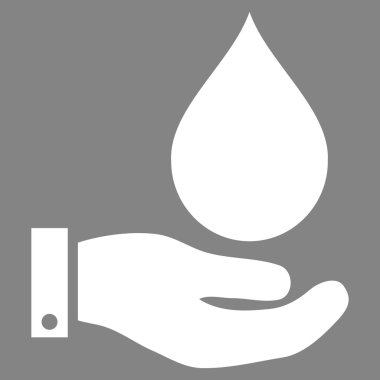 Su hizmet düz vektör simgesi