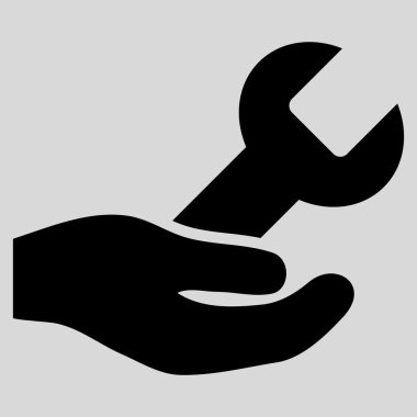 servis düz vektör sembolünü onar