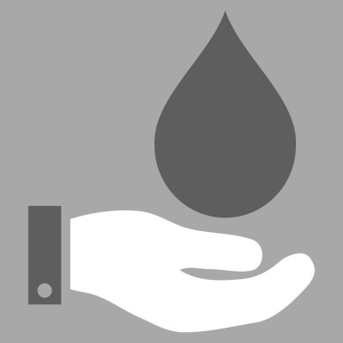 Su hizmet düz vektör simgesi