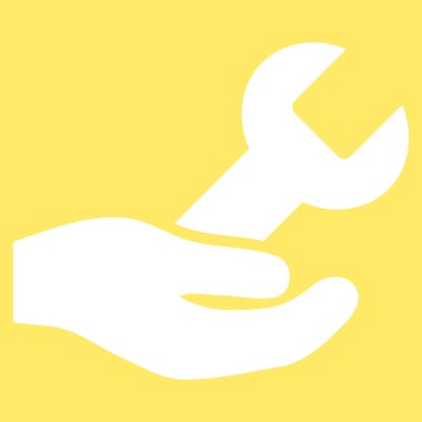 servis düz vektör sembolünü onar