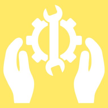 servis düz vektör sembolünü onar