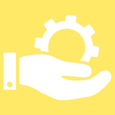 Hizmet düz vektör simgesi