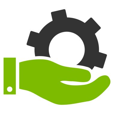 Hizmet düz vektör simgesi