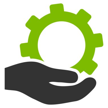 Hizmet düz vektör simgesi