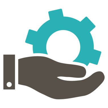 Hizmet düz vektör simgesi