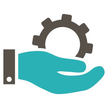 Hizmet düz vektör simgesi