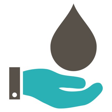 Su hizmet düz vektör simgesi