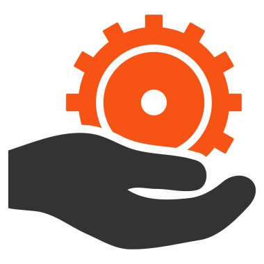 Geliştirme hizmet düz vektör simgesi