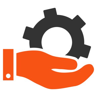 Hizmet düz vektör simgesi