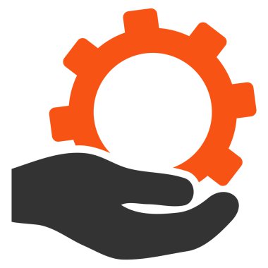 Hizmet düz vektör simgesi