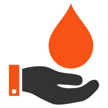 Su hizmet düz vektör simgesi