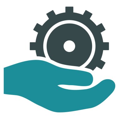 Geliştirme hizmet düz vektör simgesi