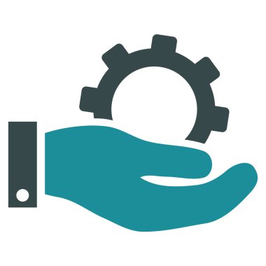 Hizmet düz vektör simgesi