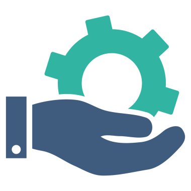 Hizmet düz vektör simgesi