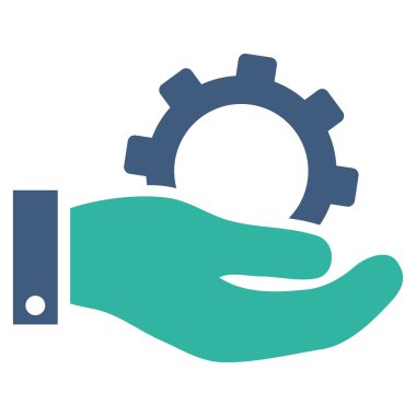 Hizmet düz vektör simgesi