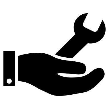 servis düz vektör sembolünü onar