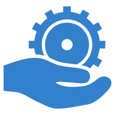 Geliştirme hizmet düz vektör simgesi