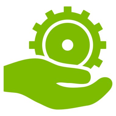 Geliştirme hizmet düz vektör simgesi