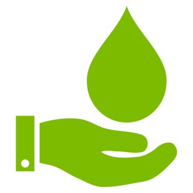 Su hizmet düz vektör simgesi