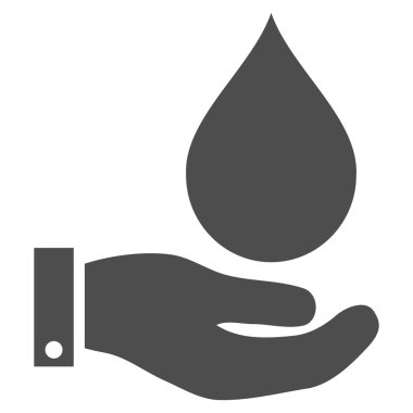 Su hizmet düz vektör simgesi