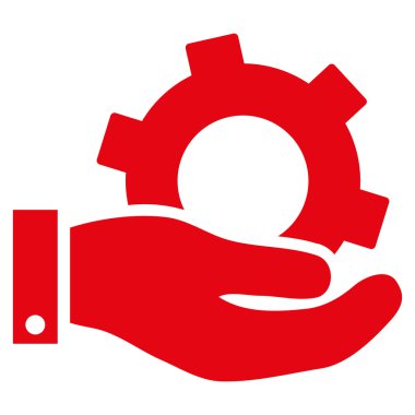 Hizmet düz vektör simgesi