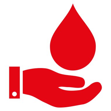 Su hizmet düz vektör simgesi