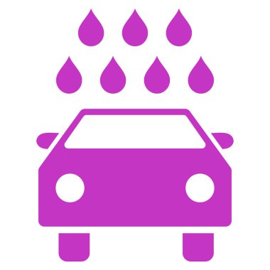 Araba duş düz vektör simgesi