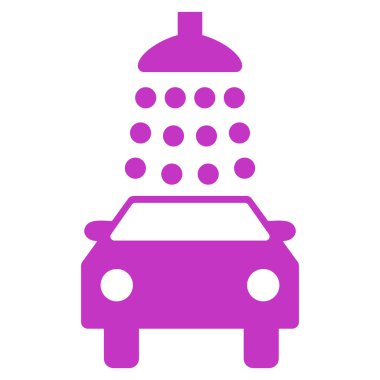 Oto yıkama düz vektör simgesi