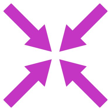 Center Arrows Flat Vector Symbol