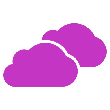 Bulutlar düz vektör simgesi