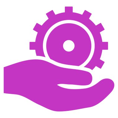 Geliştirme hizmet düz vektör simgesi