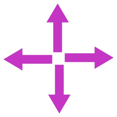 Genişletin okları düz vektör simgesi