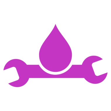 Sıhhi tesisat düz vektör simgesi