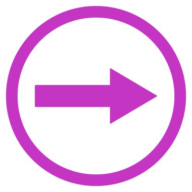 Right Rounded Arrow Flat Vector Symbol