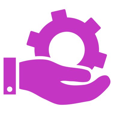 Hizmet düz vektör simgesi