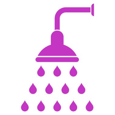 Duş düz vektör simgesi