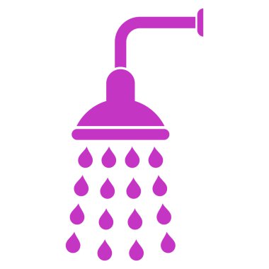 Duş düz vektör simgesi