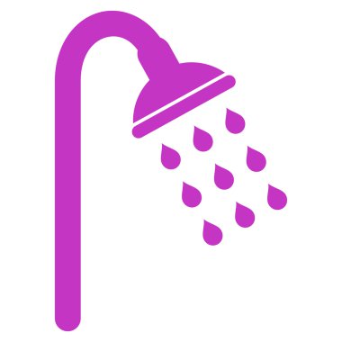 Duş düz vektör simgesi